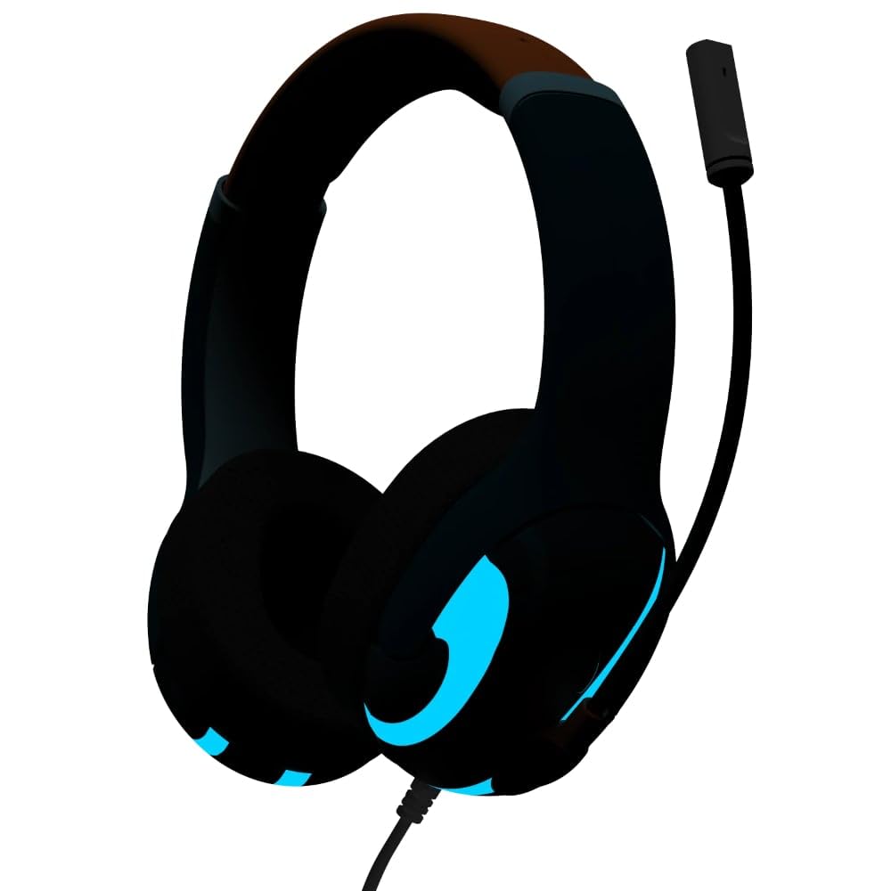 PDP Blue Tide Bundle Pack: Rematch Glow Wired Controller & AIRLITE Headset for Xbox Series X|S, Xbox One, & PC - Glow in the Dark