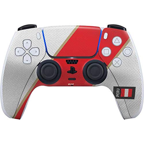 Skinit Decal Gaming Skin Compatible with PS5 Controller - Peru Soccer Flag Design