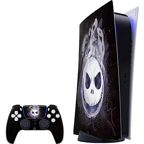 Skinit Decal Gaming Skin Compatible with PS5 Digital Edition Bundle - Officially Licensed Disney The Nightmare Before Christmas Jack Skellington Face Art Design