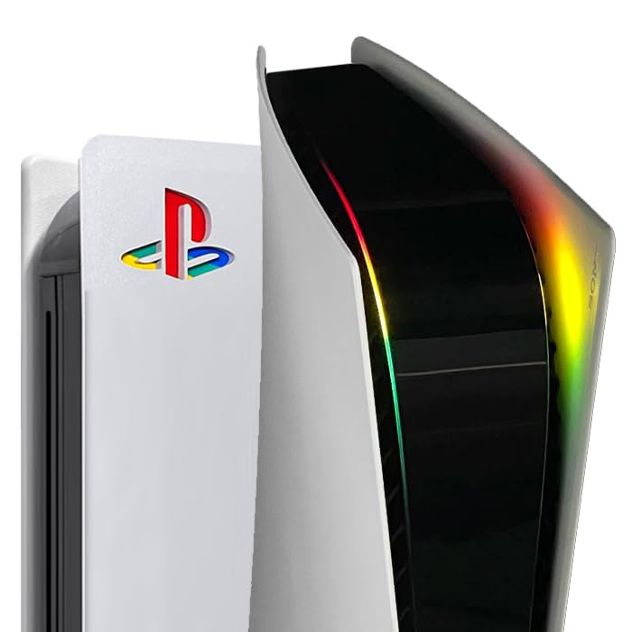 Power Light Decal and Underlay Sticker Combo for PS5 Playstation 5 (Rasta)