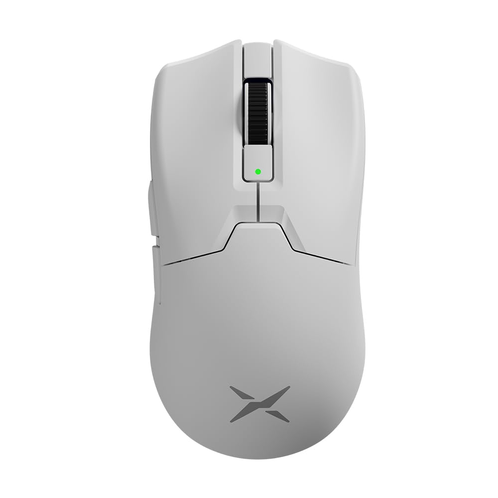 DeLUX M800 Ultra Wireless Gaming Mouse - 26000 DPI, 1000Hz, 55g Lightweight, Tri-Mode, White, 600mAh Battery