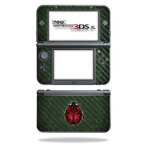 MightySkins Carbon Fiber Skin for Nintendo New 3DS XL (2015) - Flashy Ladybug | Protective  Durable Textured Carbon Fiber Finish | Easy to Apply  Remove  and Change Styles | Made in The USA