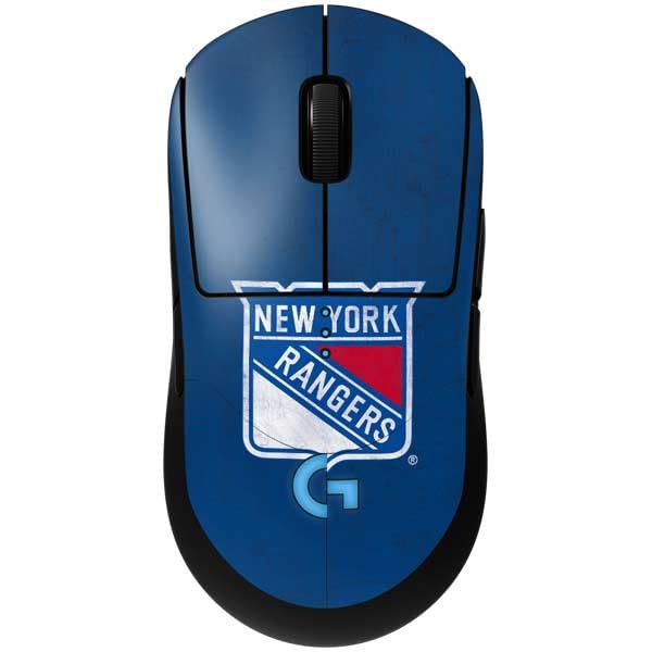 Skinit Decal Other Skin Compatible with G Pro Wireless Gaming Mouse - Officially Licensed NHL New York Rangers Distressed Design