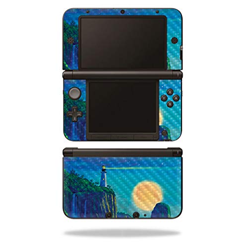 MightySkins Carbon Fiber Skin for Nintendo 3DS XL Original (2012-2014) - Lighthouse Glow | Protective  Durable Textured Carbon Fiber Finish | Easy to Apply  Remove  and Change Styles | Made in The USA