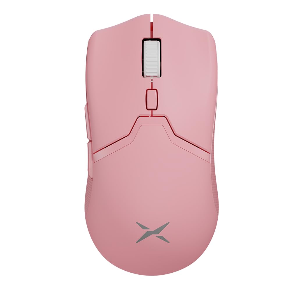 DeLUX M800PRO Wireless Gaming Mouse - Rechargeable, 26000DPI PAW3395 Sensor, Tri-Mode, Huano Pink Switches, Rose Color