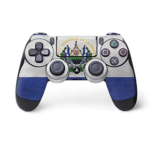 Skinit Decal Gaming Skin Compatible with PS4 Controller - El Salvador Flag Distressed Design