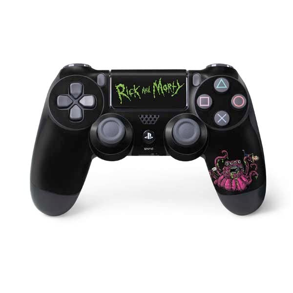 Skinit Decal Gaming Skin Compatible with PS4 Controller - Officially Licensed Adult Swim Rick and Morty Tentacle Attack Design
