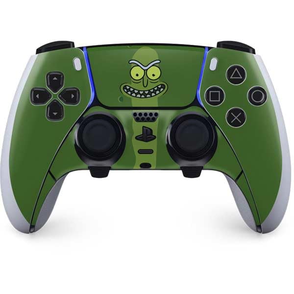 Skinit Decal Gaming Skin Compatible with PS5 DualSense Edge Pro Controller - Officially Licensed Adult Swim Rick and Morty Pickle Rick Design