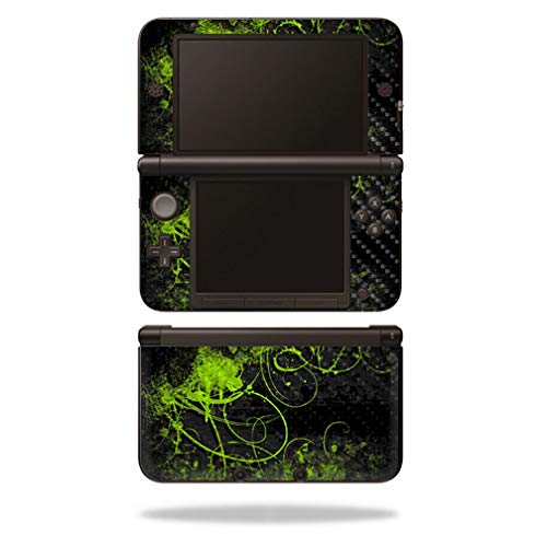 MightySkins Carbon Fiber Skin for Nintendo 3DS XL Original (2012-2014) - Green Distortion | Protective  Durable Textured Carbon Fiber Finish | Easy to Apply | Made in The USA