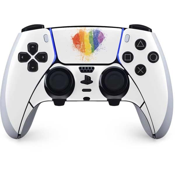 Skinit Decal Gaming Skin Compatible with PS5 DualSense Edge Pro Controller - Love is Love Heart Design