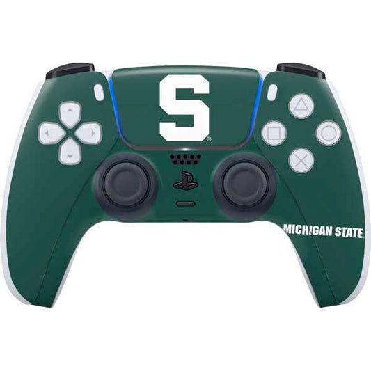 Skinit Decal Gaming Skin Compatible with PS5 Controller - Officially Licensed Michigan State University Spartans S Design