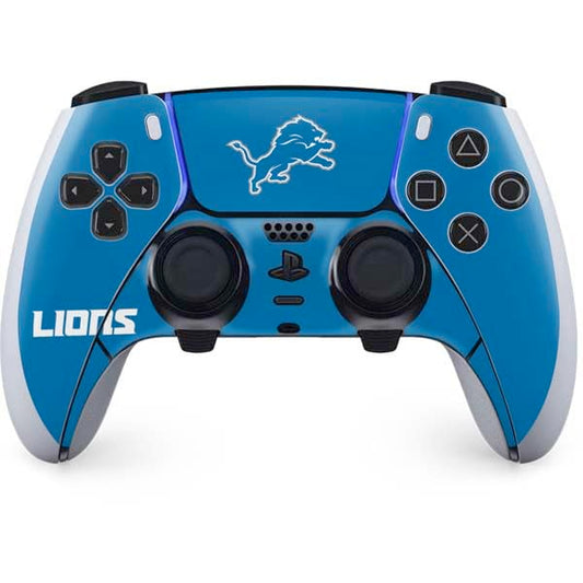 Skinit Decal Gaming Skin Compatible with PS5 DualSense Edge Pro Controller - Officially Licensed NFL Detroit Lions Distressed Design