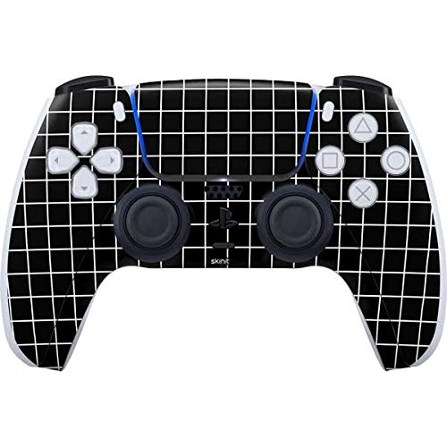 Skinit Decal Gaming Skin Compatible with PS5 Controller - Black Grid Design