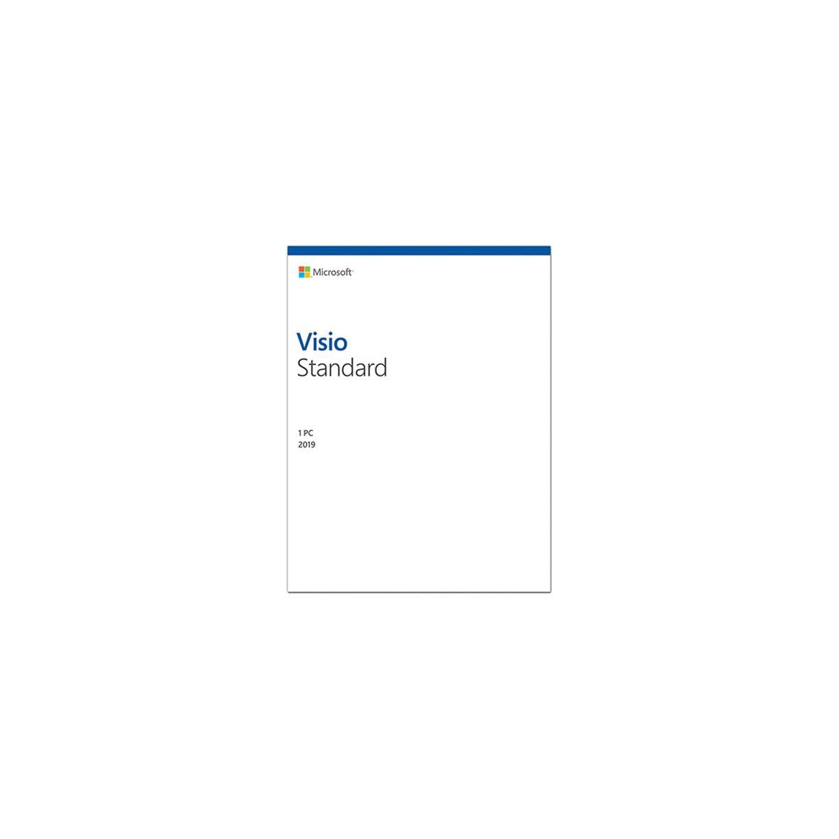 Microsoft Visio 2019 Standard for Windows 10 - Box Pack - 1 PC - Medialess - Model D86-05829
