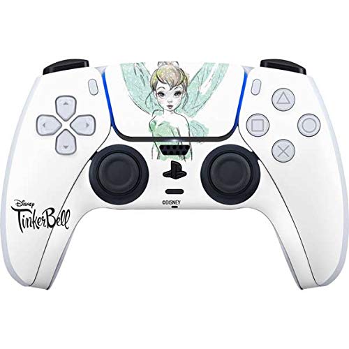 Skinit Decal Gaming Skin Compatible with PS5 Controller - Officially Licensed Disney Tinker Bell Watercolor Fairy Art Design