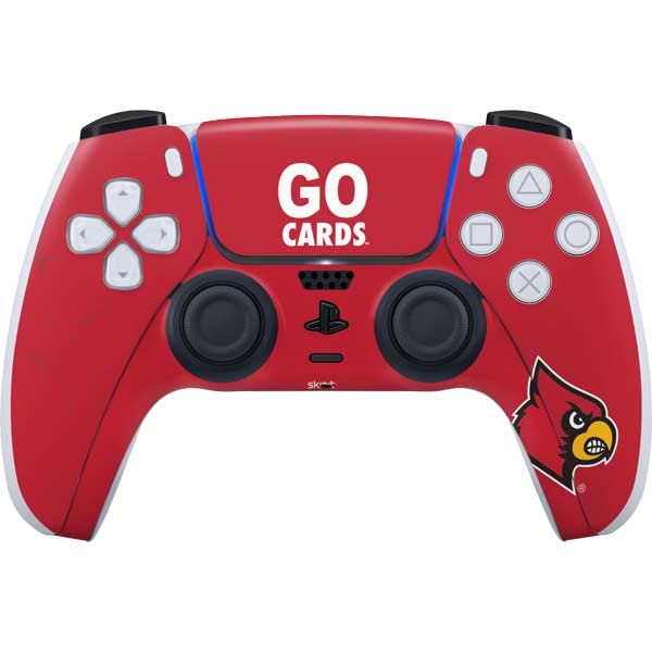 Skinit Decal Gaming Skin Compatible with PS5 Controller - Officially Licensed University of Louisville Go Cards Design