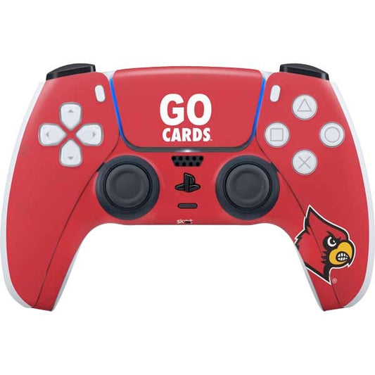 Skinit Decal Gaming Skin Compatible with PS5 Controller - Officially Licensed University of Louisville Go Cards Design
