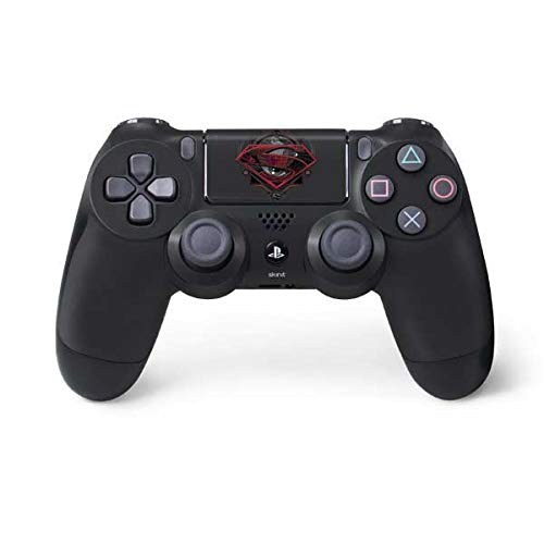 Skinit Decal Gaming Skin Compatible with PS4 Controller - Officially Licensed DC Comics Superman Grey Eye Collage Design