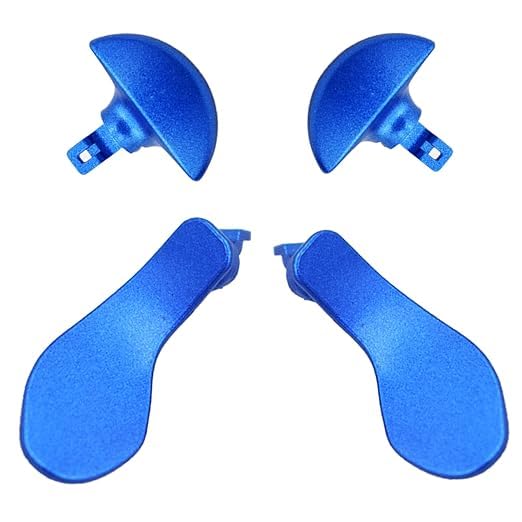 4PCS Metal Back Paddles for PS5 DualSense Edge Controller Interchangeable Rear Paddles Trigger Buttons Replacement Grip Parts for PS5 DualSense Edge Wireless Controller(Blue)