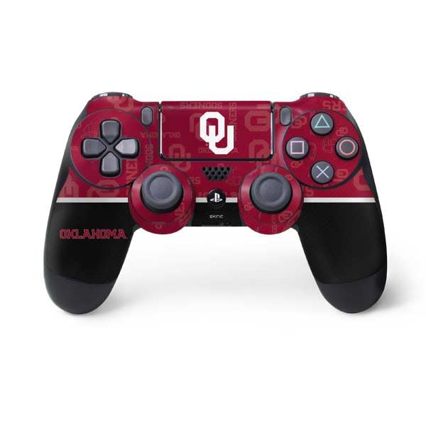 Skinit Decal Gaming Skin Compatible with PS4 Controller - Officially Licensed University of Oklahoma Split Jersey Design