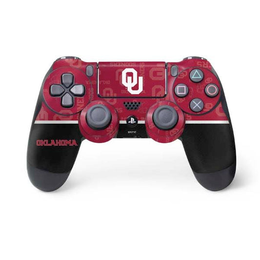 Skinit Decal Gaming Skin Compatible with PS4 Controller - Officially Licensed University of Oklahoma Split Jersey Design