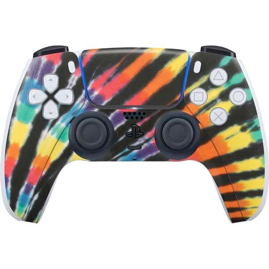 Skinit Decal Gaming Skin Compatible with PS5 Controller - Officially Licensed Liquid Blue Tie Dye - Rainbow Design