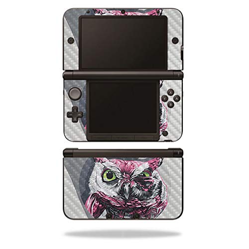 MightySkins Carbon Fiber Skin for Nintendo 3DS XL Original (2012-2014) - Owl Wink | Protective  Durable Textured Carbon Fiber Finish | Easy to Apply  Remove  and Change Styles | Made in The USA