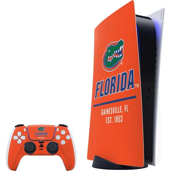 Skinit Decal Gaming Skin Compatible with PS5 Bundle - Officially Licensed University of Florida Gainesville Est 1853 Design