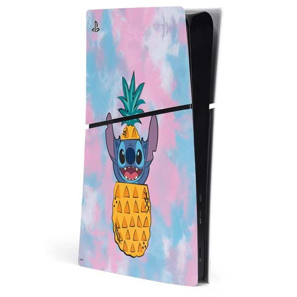 Skinit Decal Gaming Skin Compatible with PS5 Slim Digital Edition Console - Officially Licensed Disney Lilo and Stitch Pineapple Stitch Design