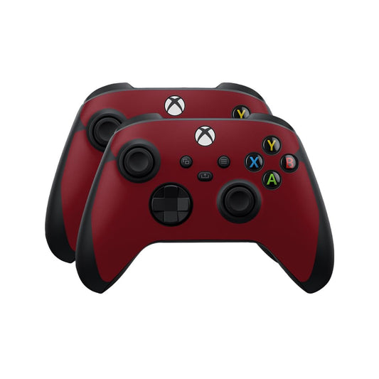 Skin Compatible with Microsoft Xbox Series X|S Controller (2 Pack) - Solid Burgundy - Premium 3M Vinyl Protective Wrap Decal Cover - Easy to Apply | Crafted in The USA by MightySkins