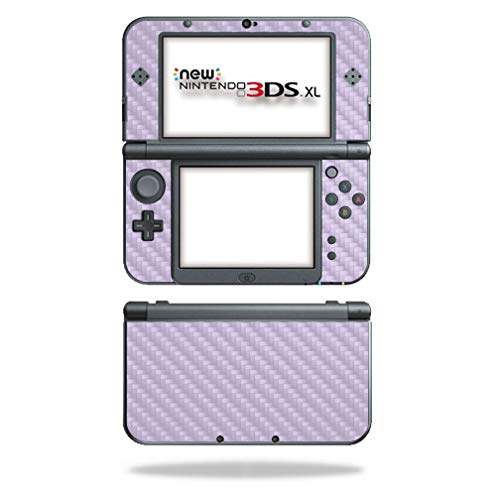MightySkins Carbon Fiber Skin for Nintendo New 3DS XL (2015) - Lilac | Protective  Durable Textured Carbon Fiber Finish | Easy to Apply  Remove  and Change Styles | Made in The USA