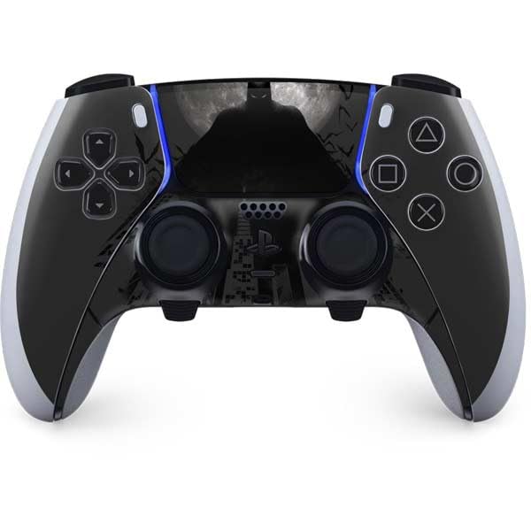 Skinit Decal Gaming Skin Compatible with PS5 DualSense Edge Pro Controller - Officially Licensed DC Comics Batman On City with Moon Art Design