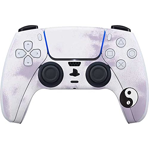 Skinit Decal Gaming Skin Compatible with PS5 Controller - Purple and White Tie Dye Design