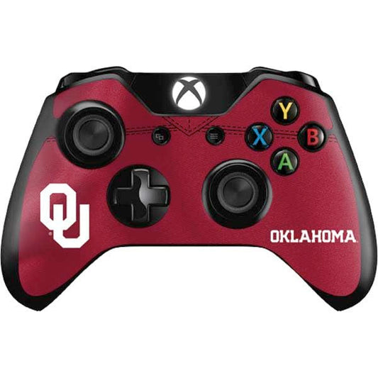 Skinit Decal Gaming Skin Compatible with Xbox One Controller - Officially Licensed University of Oklahoma Red Jersey Design