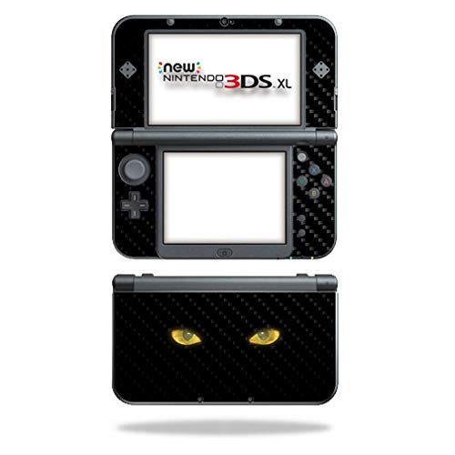 MightySkins Carbon Fiber Skin for Nintendo New 3DS XL (2015) - Cat Eyes | Protective  Durable Textured Carbon Fiber Finish | Easy to Apply  Remove  and Change Styles | Made in The USA