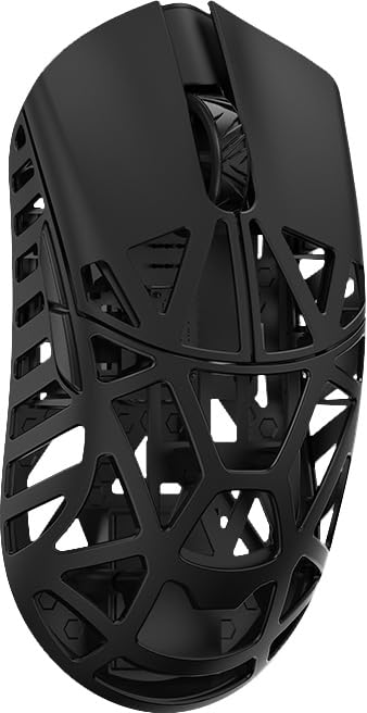 SMACKAPE WLMOUSE Beast X Pro Ultra-Light 39g Magnesium Gaming Mouse  PAW3950 HS Sensor  8K Polling Rate  30000 DPI OM & TTC Switches  Customizable Side Panels.(Black(TTC Switch-Side Slits))