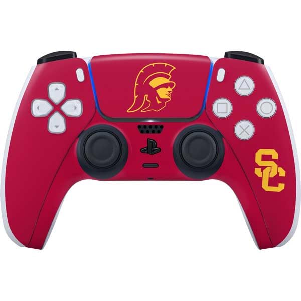 Skinit Decal Gaming Skin Compatible with PS5 Controller - Officially Licensed University of Southern California USC Trojan Large Mascot Design