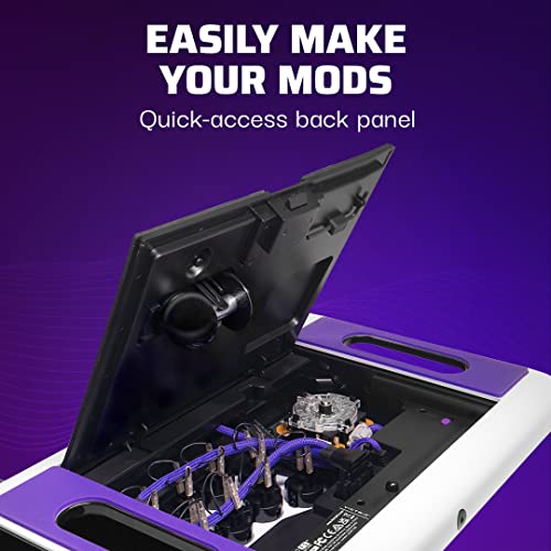 PDP Victrix Pro FS Fight Stick for PS4/PS5/PC - Durable Aluminum, Sanwa Buttons, Ergonomic, White, Model 052-008-WH