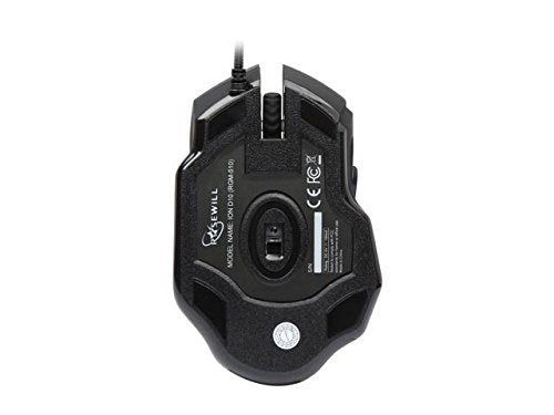 Rosewill Wired USB Gaming Mouse, 4000 DPI Optical Sensor, Ergonomic Design, ION D10 Color, Ideal for Big Hands