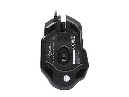 Rosewill Wired USB Gaming Mouse, 4000 DPI Optical Sensor, Ergonomic Design, ION D10 Color, Ideal for Big Hands