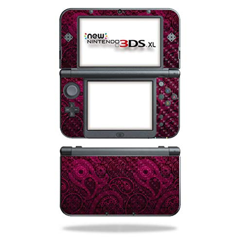 MightySkins Carbon Fiber Skin for Nintendo New 3DS XL (2015) - Paisley | Protective  Durable Textured Carbon Fiber Finish | Easy to Apply  Remove  and Change Styles | Made in The USA