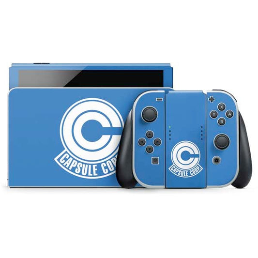 Skinit Decal Gaming Skin Compatible with Nintendo Switch OLED (2021) - Officially Licensed Dragon Ball Z Capsule Corp Design