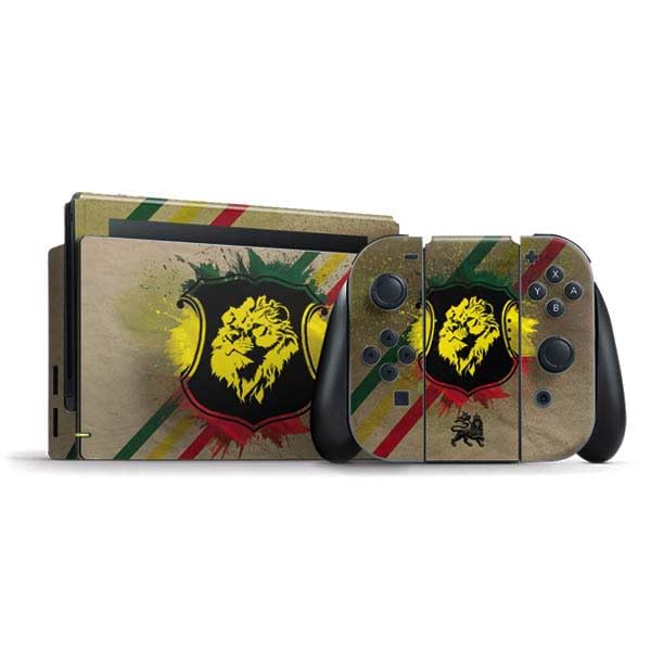 Skinit Decal Gaming Skin Compatible with Nintendo Switch Bundle - Lion of Judah Shield Design