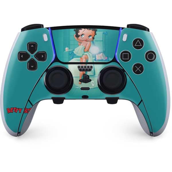 Skinit Decal Gaming Skin Compatible with PS5 DualSense Edge Pro Controller - Officially Licensed Betty Boop Bathing Design