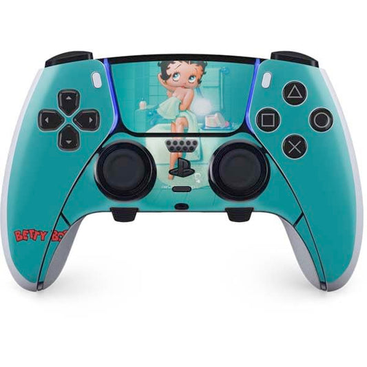 Skinit Decal Gaming Skin Compatible with PS5 DualSense Edge Pro Controller - Officially Licensed Betty Boop Bathing Design