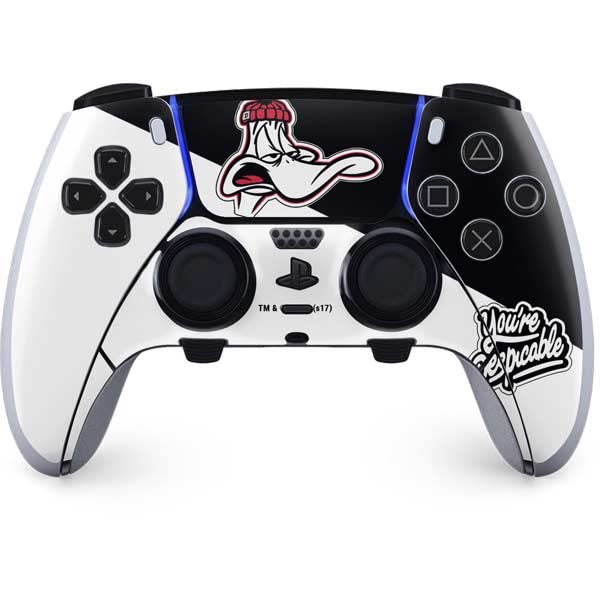 Skinit Decal Gaming Skin Compatible with PS5 DualSense Edge Pro Controller - Officially Licensed Looney Tunes Retro Daffy Duck Design
