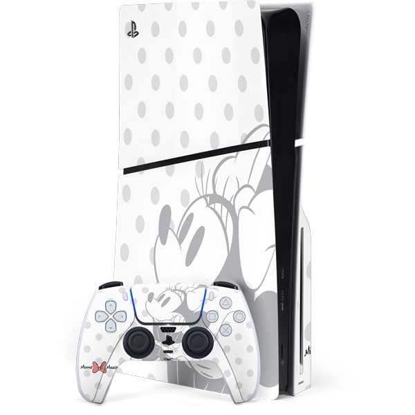 Skinit Decal Gaming Skin Compatible with PS5 Slim Disk Bundle - Officially Licensed Disney Minnie Mouse Daydream Design