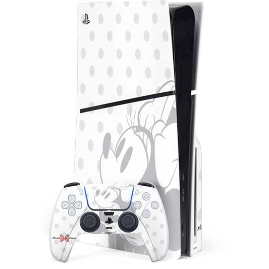 Skinit Decal Gaming Skin Compatible with PS5 Slim Disk Bundle - Officially Licensed Disney Minnie Mouse Daydream Design