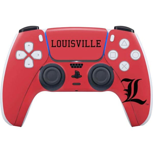 Skinit Decal Gaming Skin Compatible with PS5 Controller - Officially Licensed University of Louisville Cardinals Design