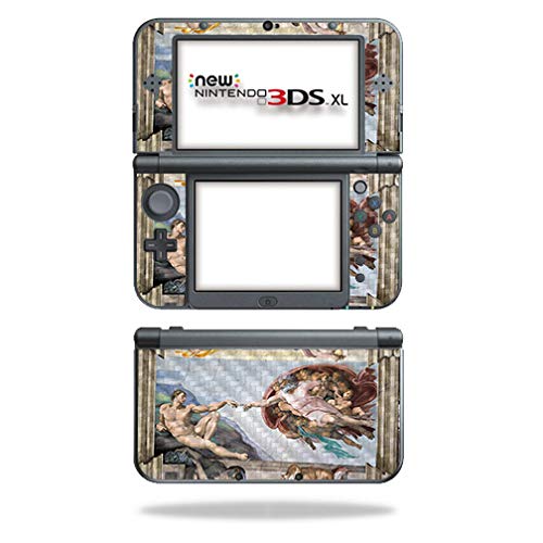 MightySkins Carbon Fiber Skin for Nintendo New 3DS XL (2015) - Creation of Adam | Protective  Durable Textured Carbon Fiber Finish | Easy to Apply  Remove  and Change Styles | Made in The USA